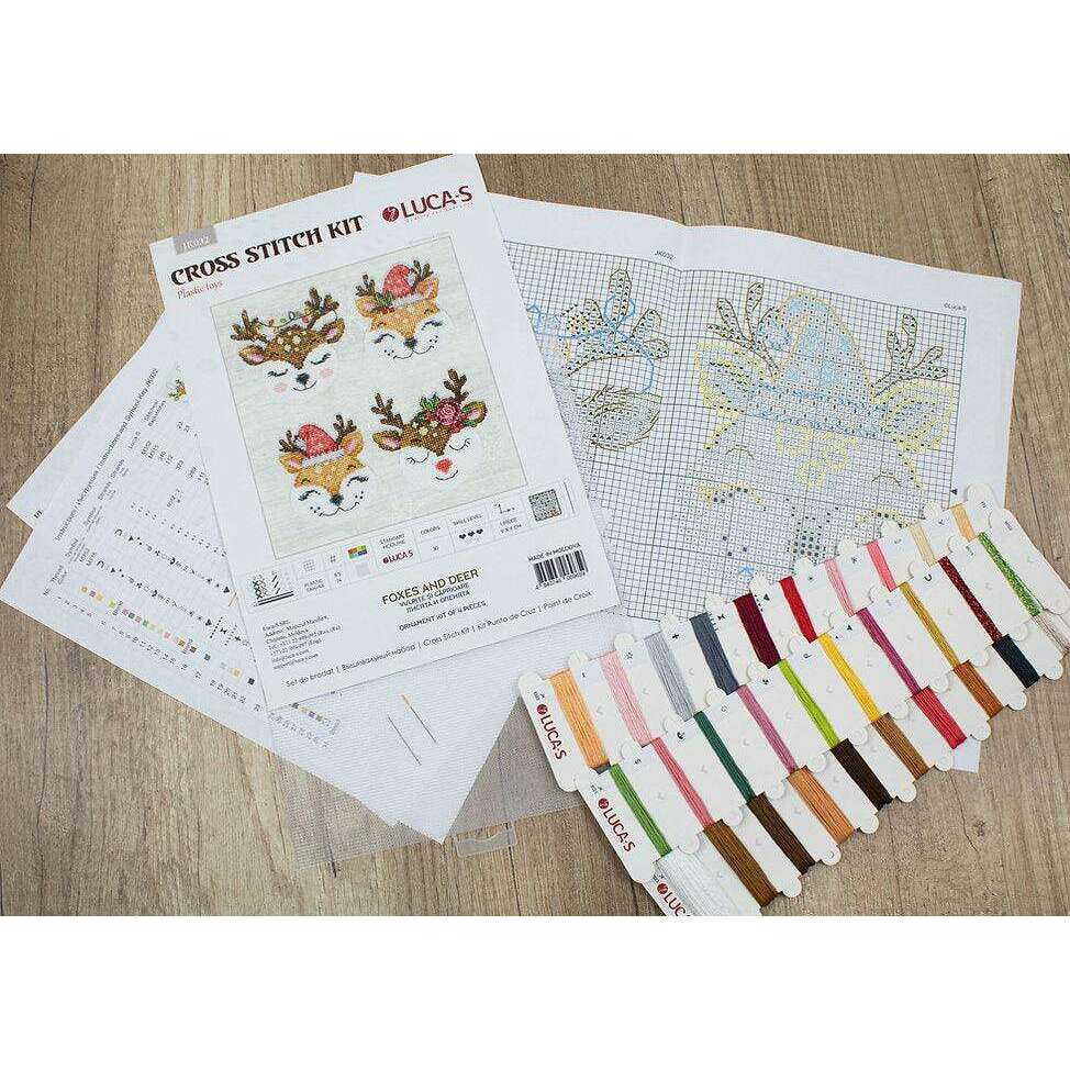 Foxes and Deer JK032L Counted Cross-Stitch Kit