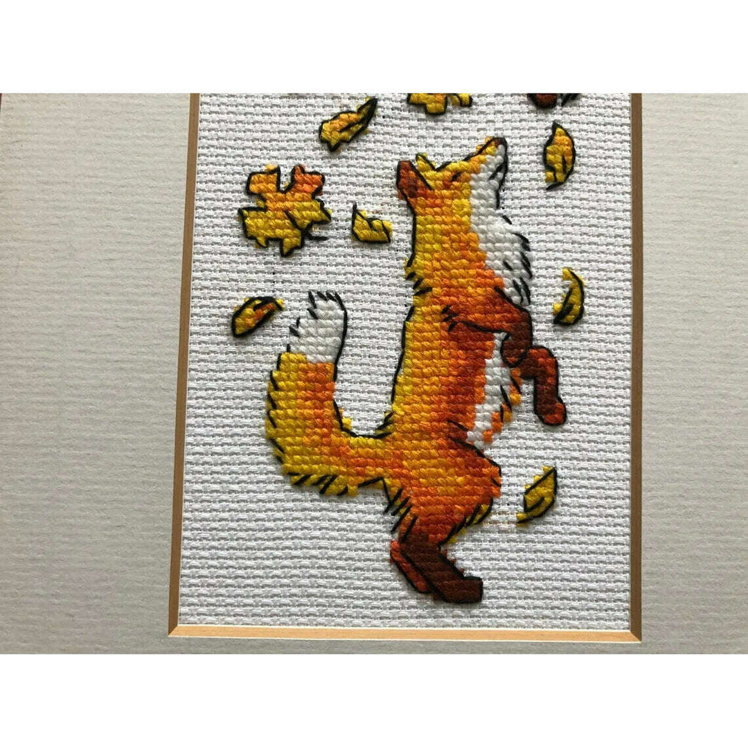 Foxes in Leaves R1879 Counted Cross Stitch Kit