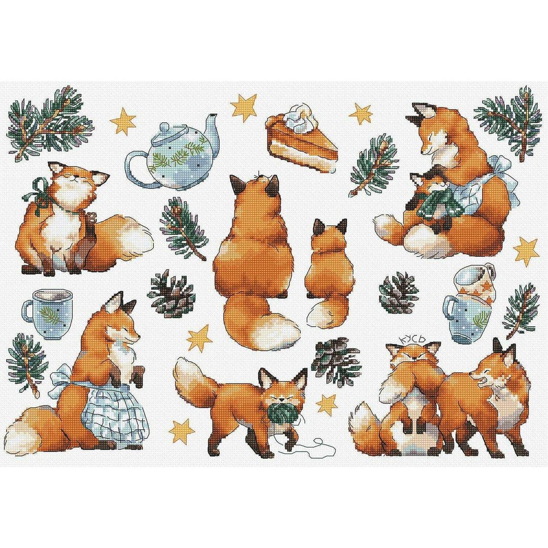 Foxy New Year L8802 Counted Cross Stitch Kit