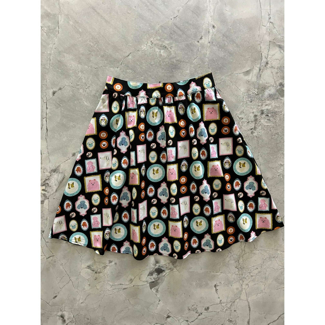 Framed A-line Skirt