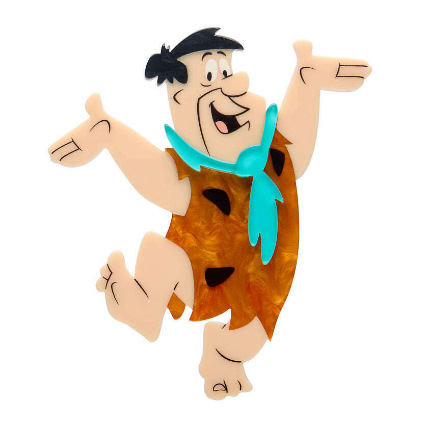 Fred Flintstone Brooch by Erstwilder erstwilder