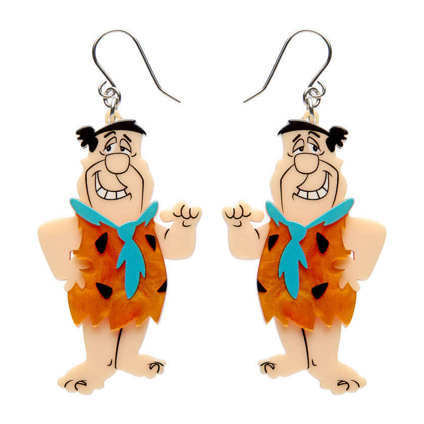 Fred Flintstone Drop Earrings by Erstwilder erstwilder