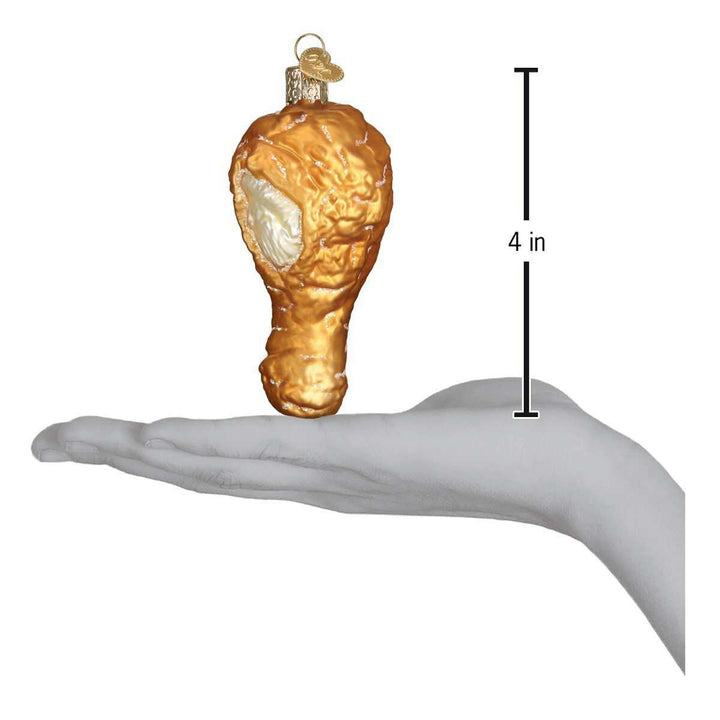 Old World Christmas Fried Chicken Blown Glass Ornament