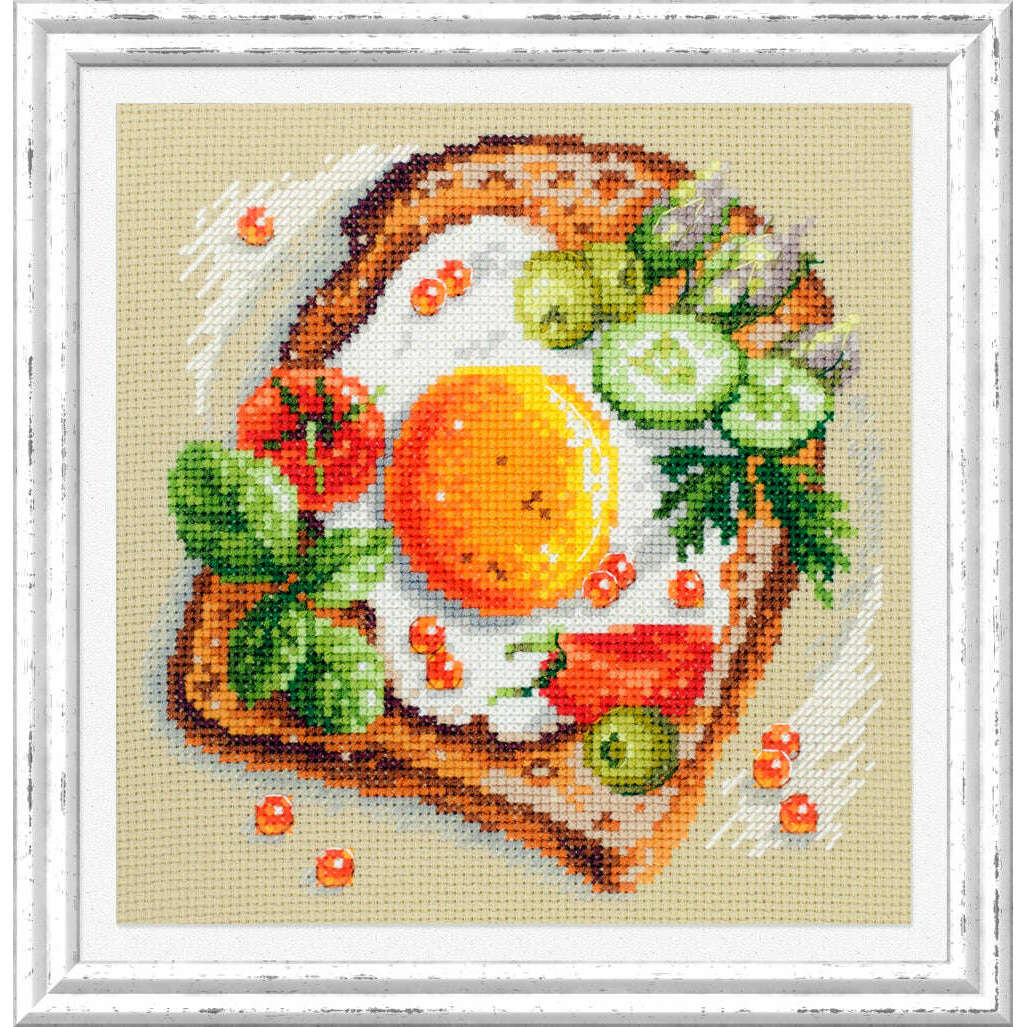 Fried Eggs Toast 120-092 Counted Cross-Stitch Kit