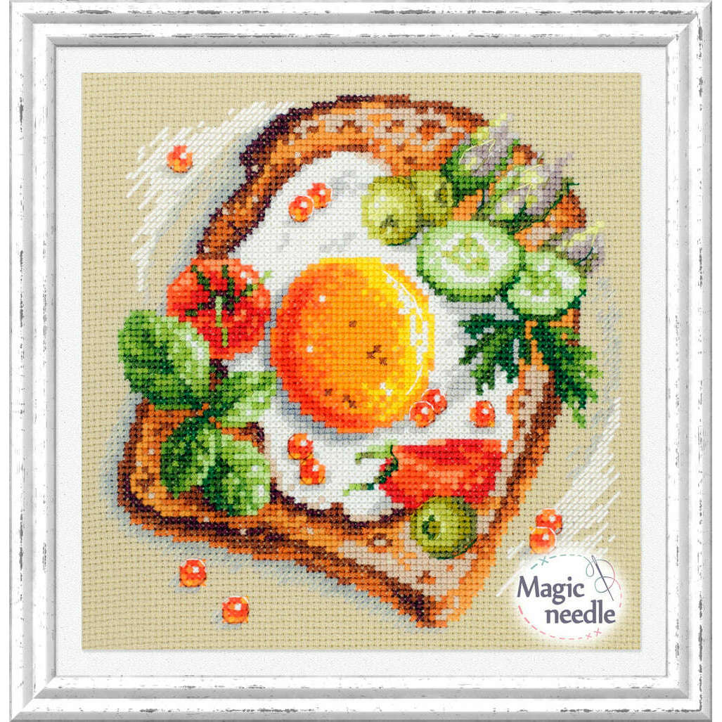 Fried Eggs Toast 120-092 Counted Cross-Stitch Kit