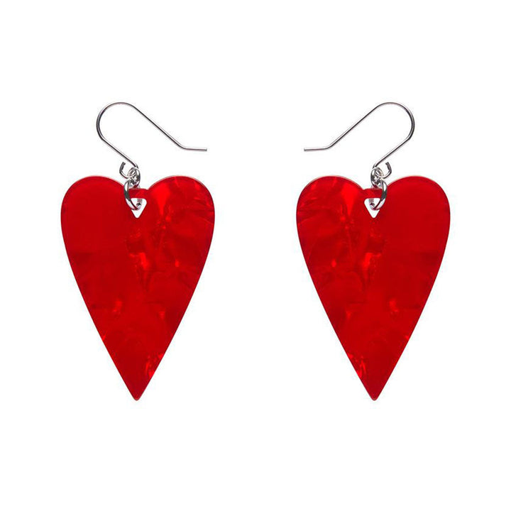 From the Heart Essential Drop Earrings - Red (3 Pack) by Erstwilder image