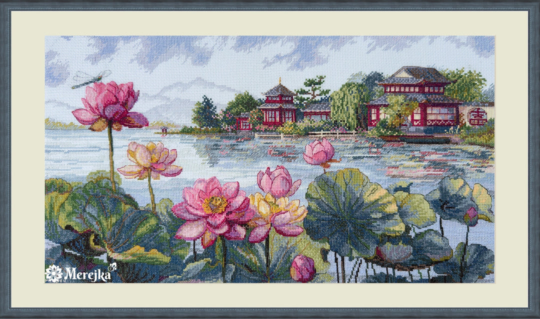 Lotus Dreams Counted Cross Stitch Kit by Merejka K-281