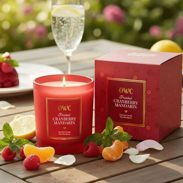 Frosted Cranberry Mandarin Candle