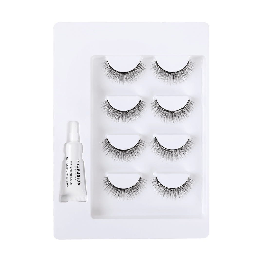 Frosted Snow Sparkle | 4 Pair Luxe False Lash Set