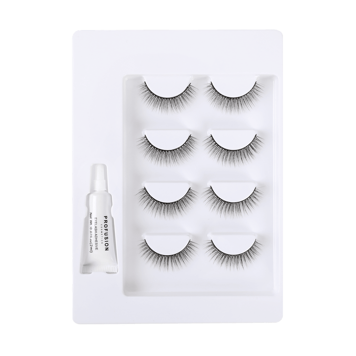 Frosted Snow Sparkle | 4 Pair Luxe False Lash Set