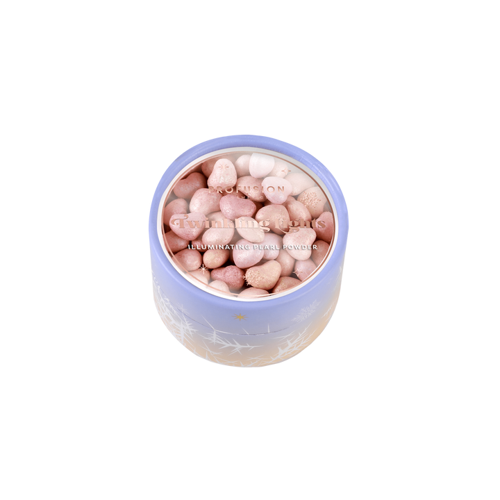 Frosted Snow Sparkle | Twinkling Lights Powder Puff Set