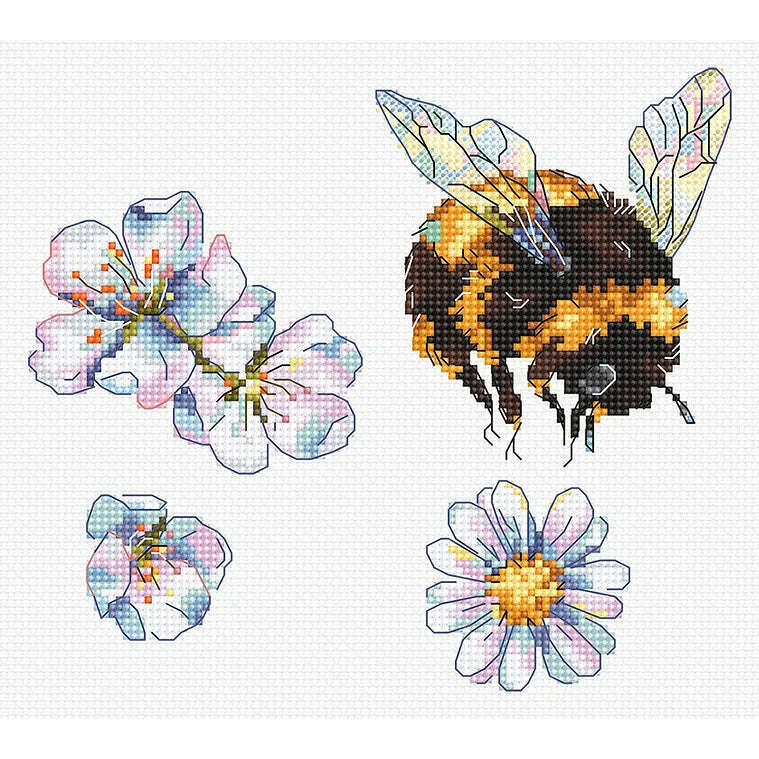 Furry Bumblebee L8820 Counted Cross Stitch Kit