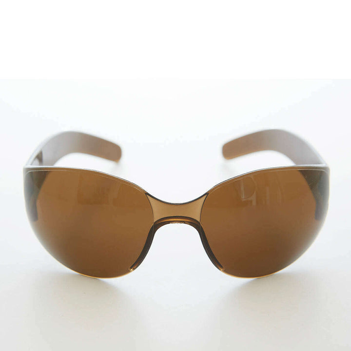 Futuristic Goggle Wrap Around Sunglasses - Blast