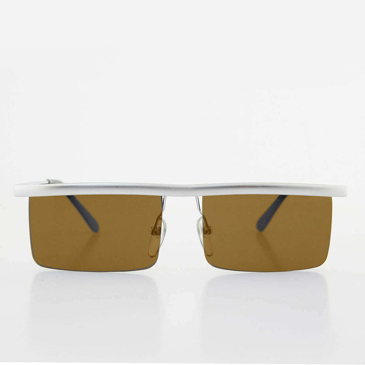 Futuristic Metal Rectangular Vintage Sunglass - Hans