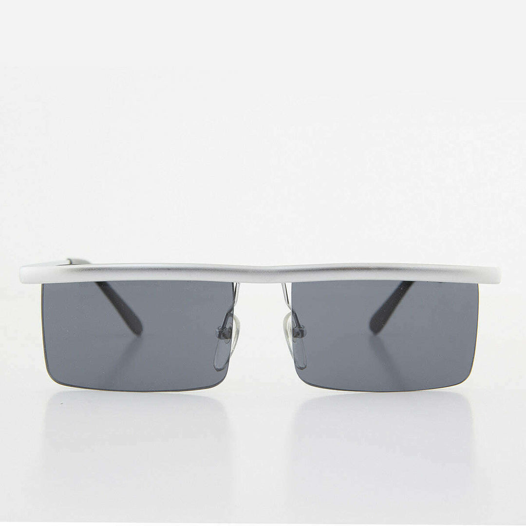 Futuristic Metal Rectangular Vintage Sunglass - Hans