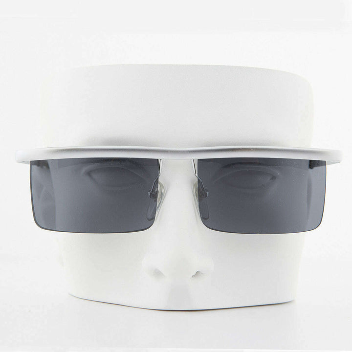 Futuristic Metal Rectangular Vintage Sunglass - Hans