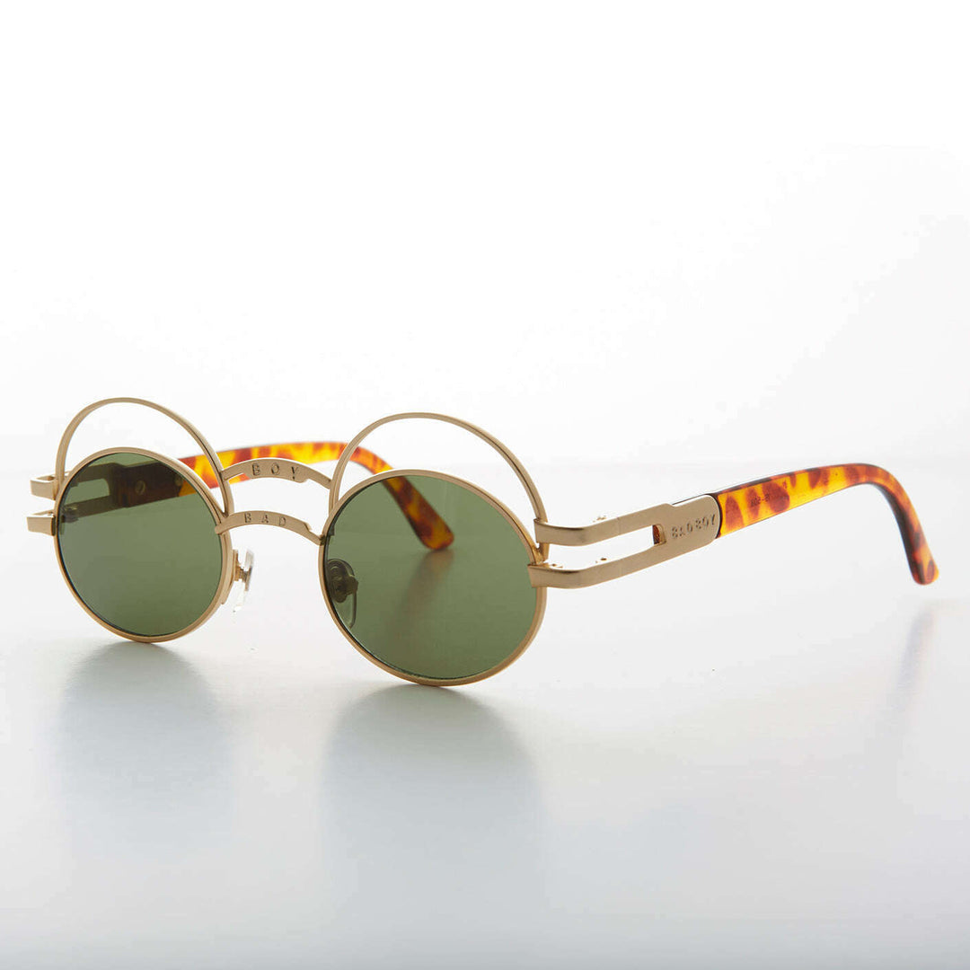 Futuristic Oval Sunglass with Double Eyelid - Ace