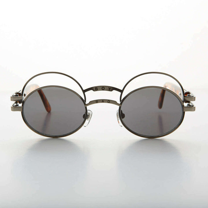 Futuristic Oval Sunglass with Double Eyelid - Ace