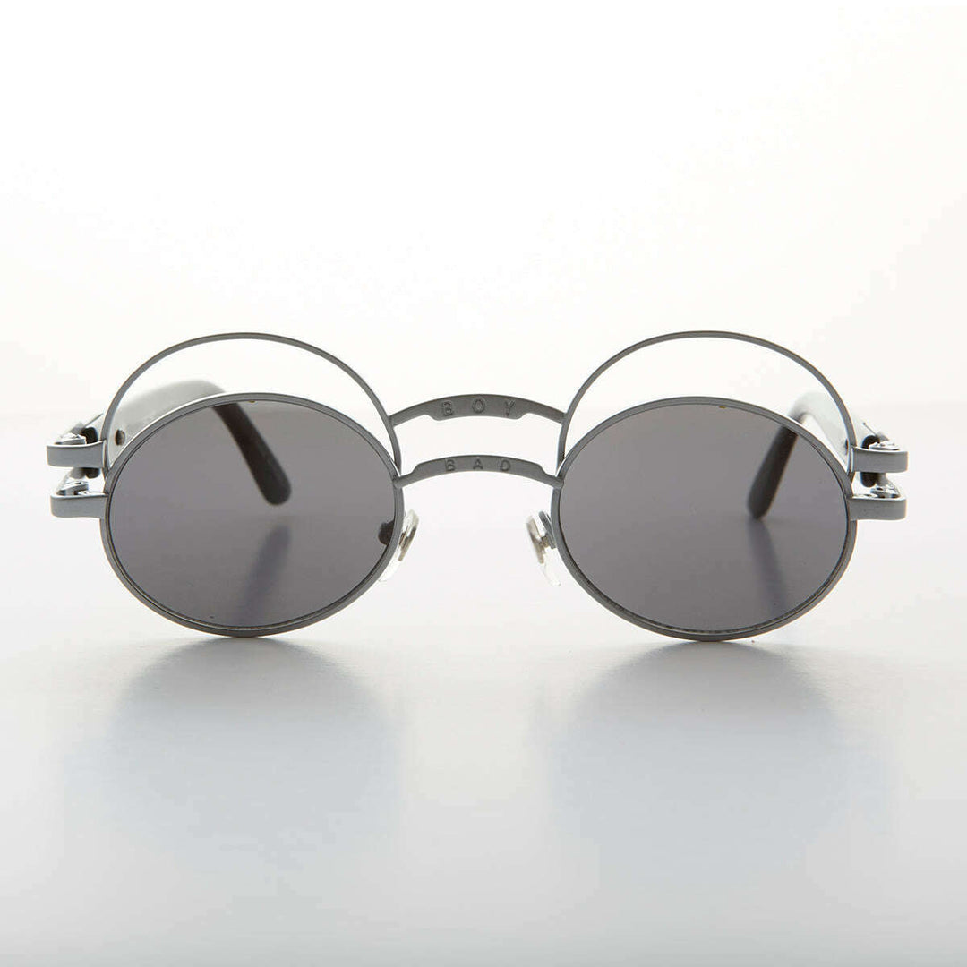 Futuristic Oval Sunglass with Double Eyelid - Ace