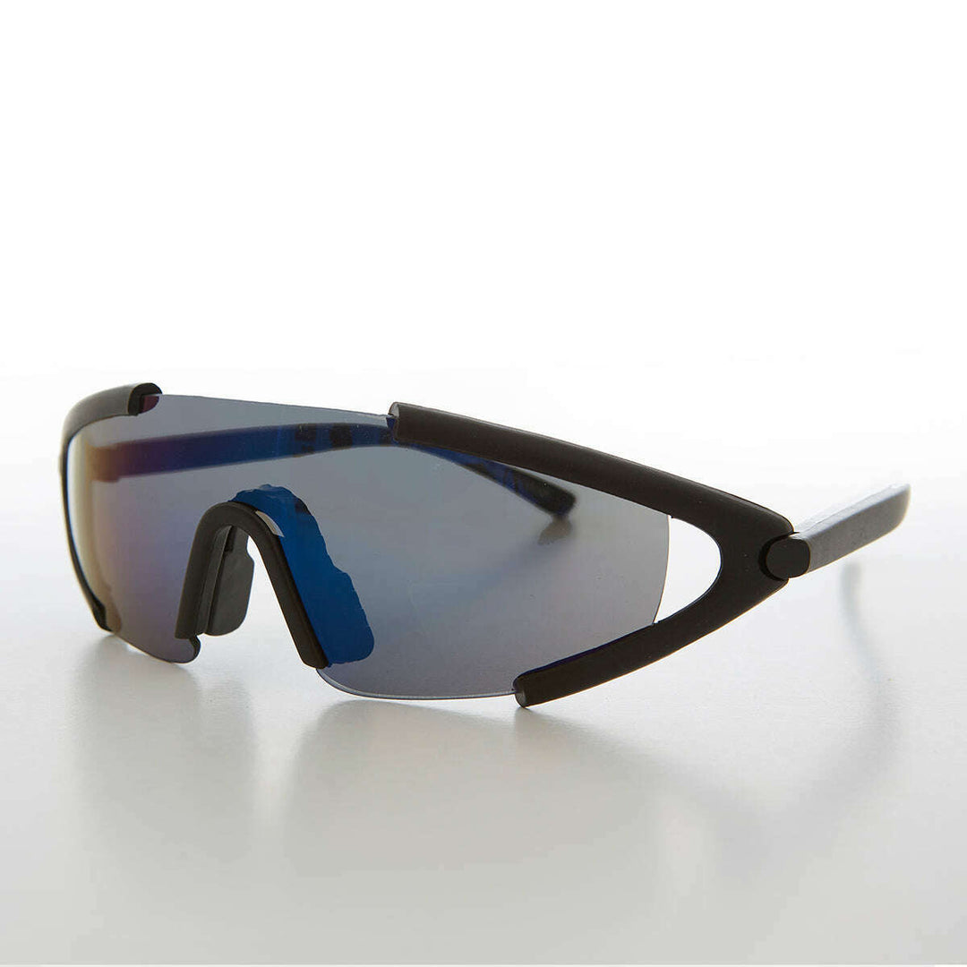 Futuristic Shield Wrap Around Sunglasses - Kimye