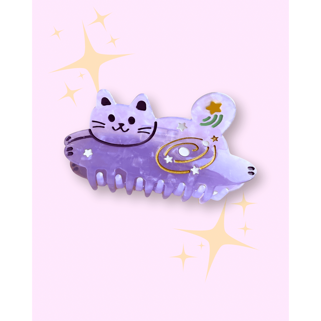 Galaxy Cat Hair Claw Clip