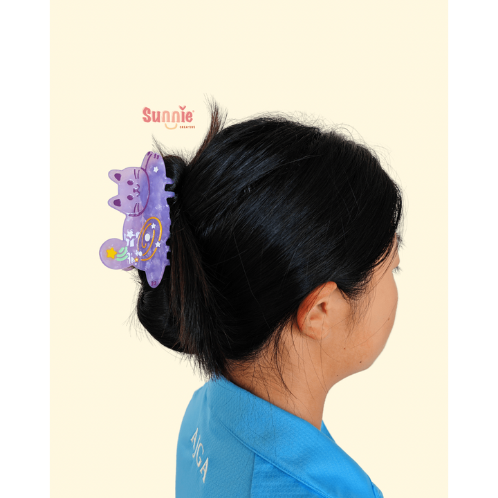 Galaxy Cat Hair Claw Clip