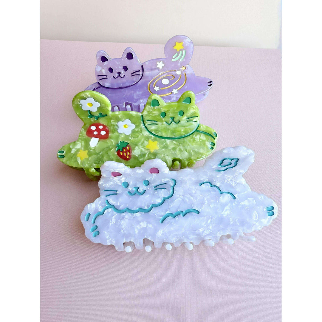 Galaxy Cat Hair Claw Clip
