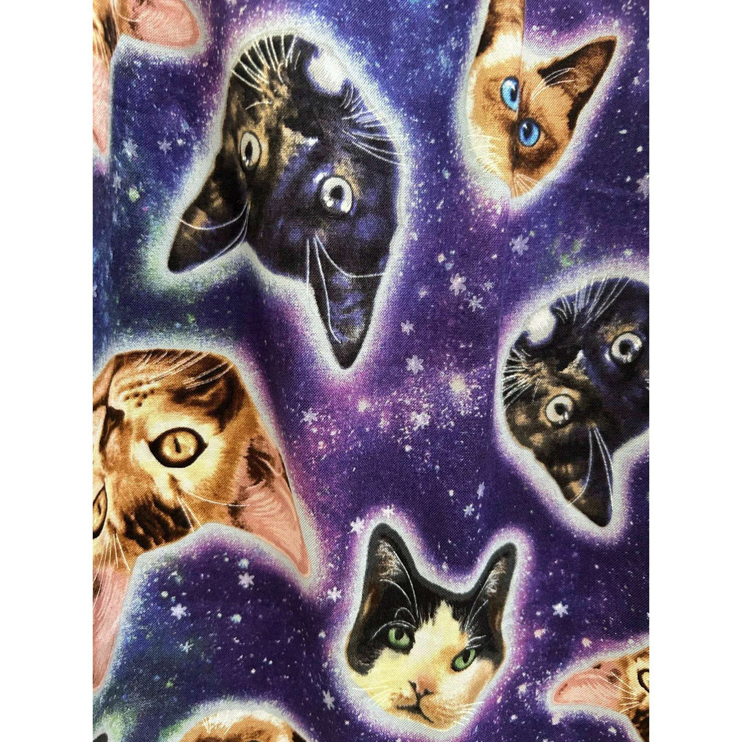 Galaxy Cats Shorter Length Fit & Flare Dress - Small Only