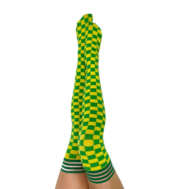 Game Day! - Green & Yellow Thigh-Highs