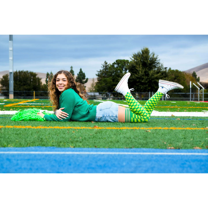 Game Day! - Green & Yellow Thigh-Highs