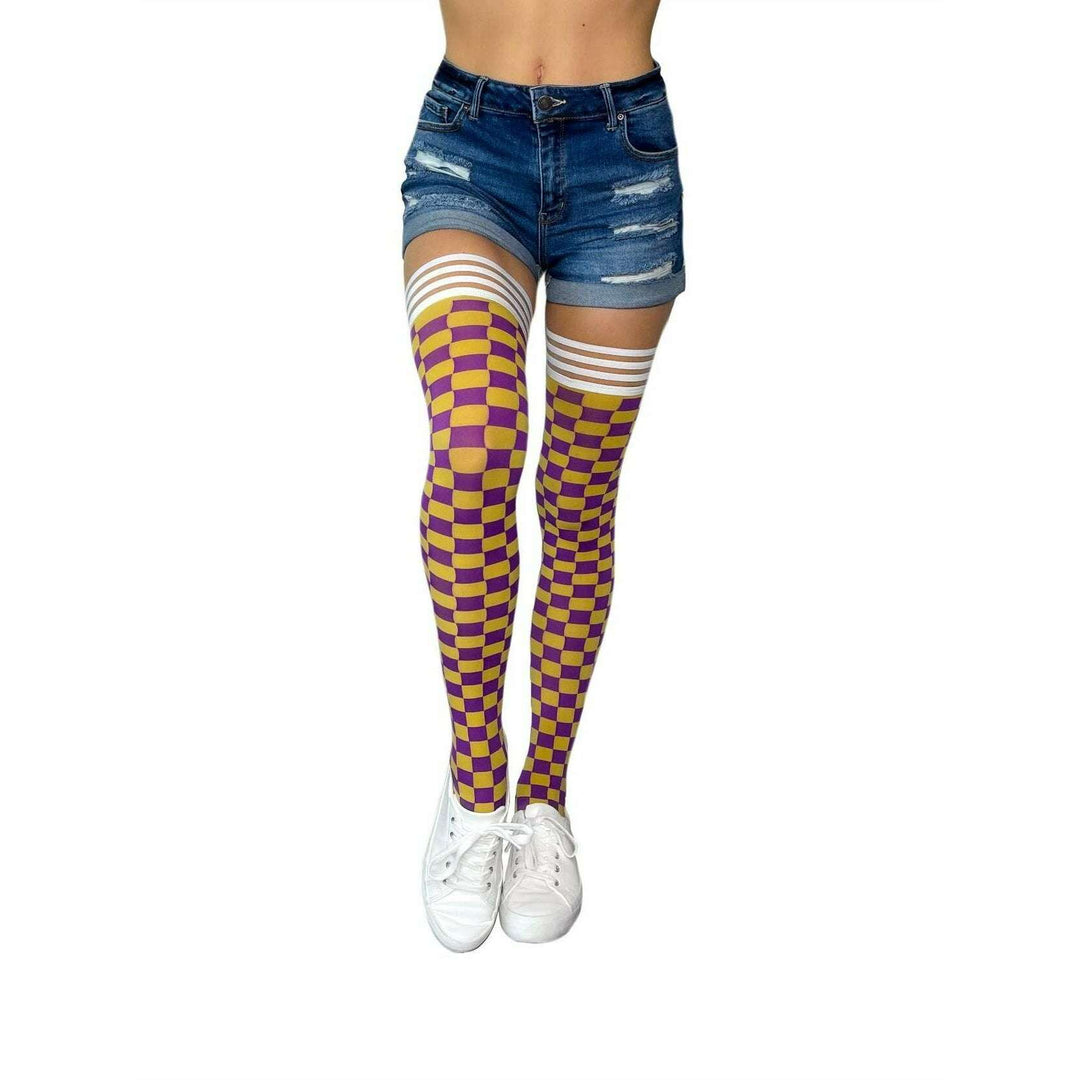 Game Day! - Purple & Gold Thigh-Highs