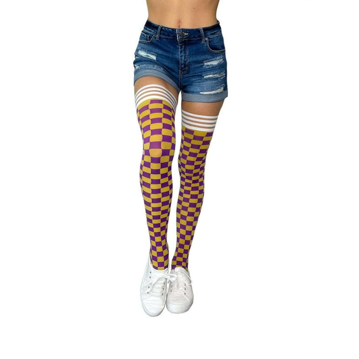 Game Day! - Purple & Gold Thigh-Highs