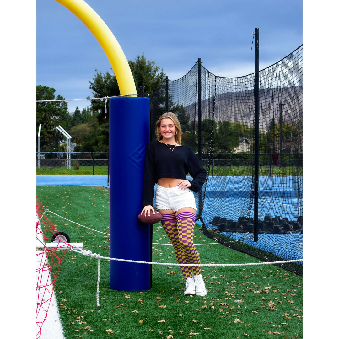 Game Day! - Purple & Gold Thigh-Highs