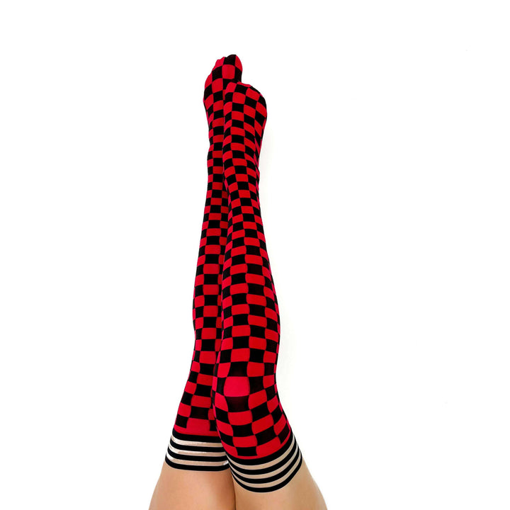 Game Day! - Red & Black Thigh-Highs