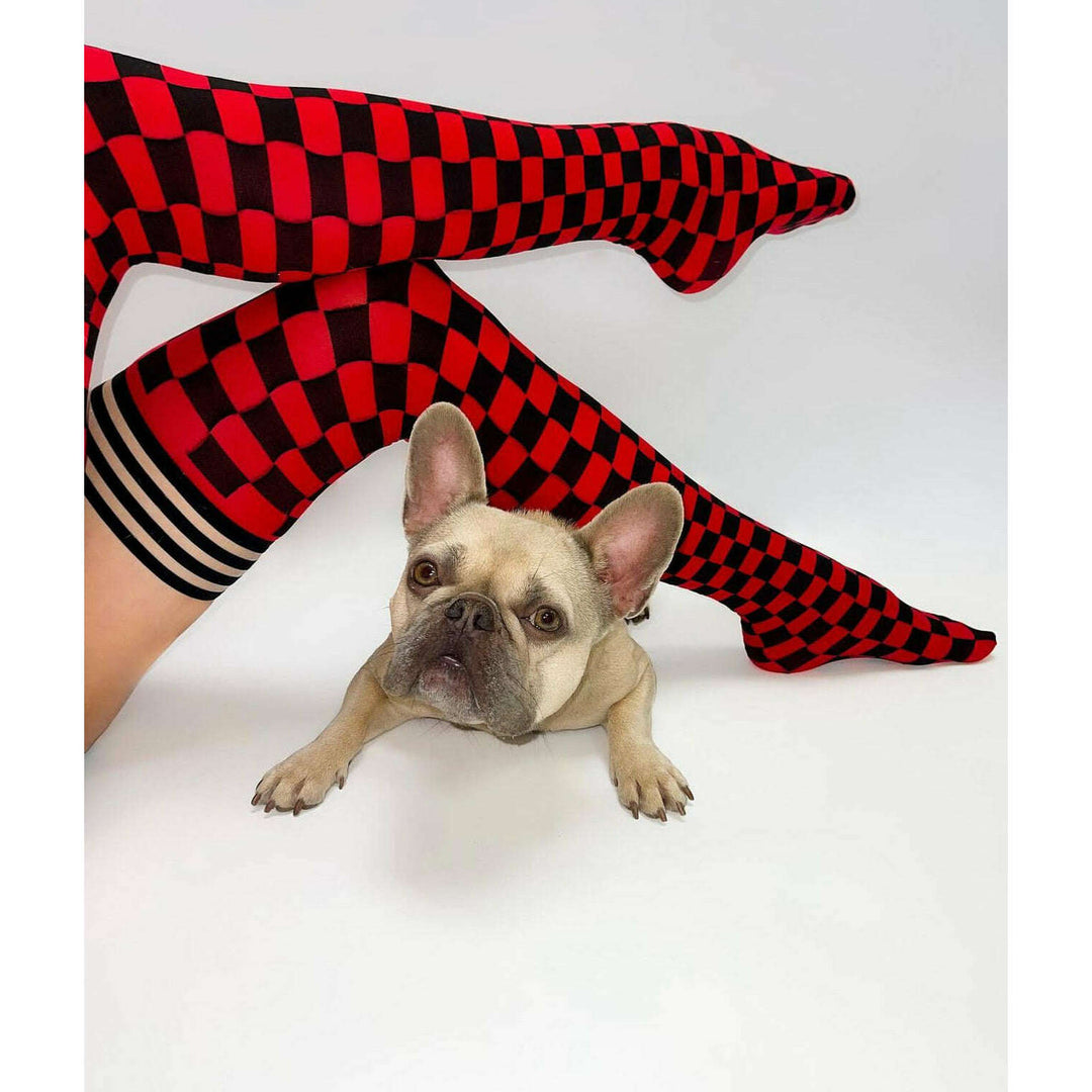 Game Day! - Red & Black Thigh-Highs