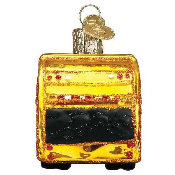 Old World Christmas Garbage Truck Blown Glass Ornament