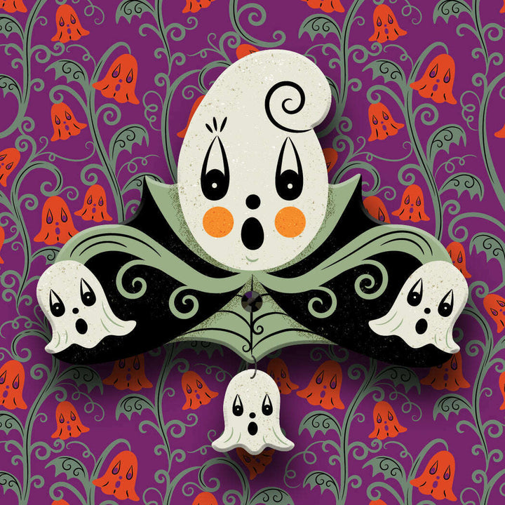 Garden Gus Ghostie Bells Brooch by Johanna Parker x Lipstick & Chrome – view 2