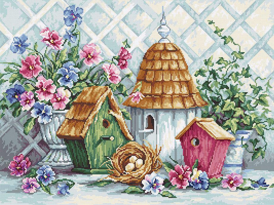 Garden Nesting B2396L Counted Cross-Stitch Kit