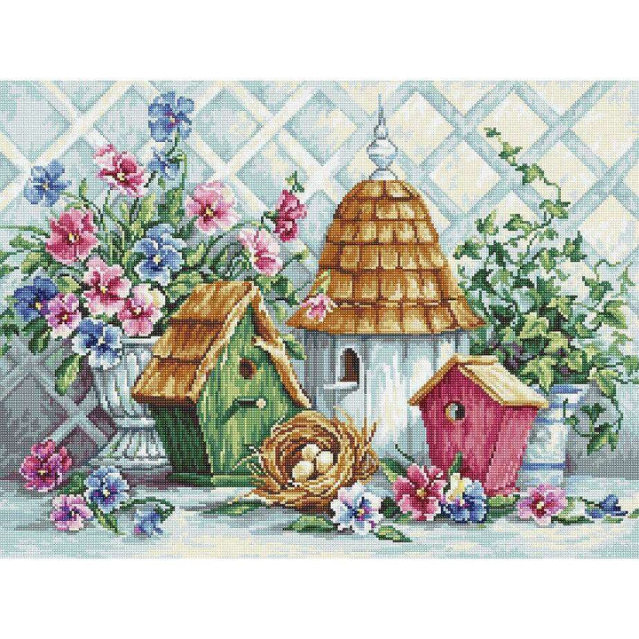 Garden Nesting B2396L Counted Cross-Stitch Kit