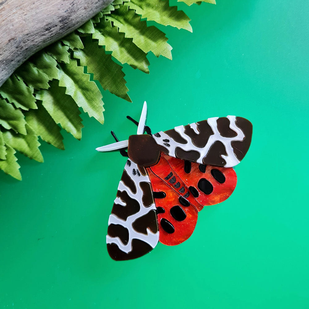 Garden Tiger Moth Brooch by Cherryloco Jewellery 4