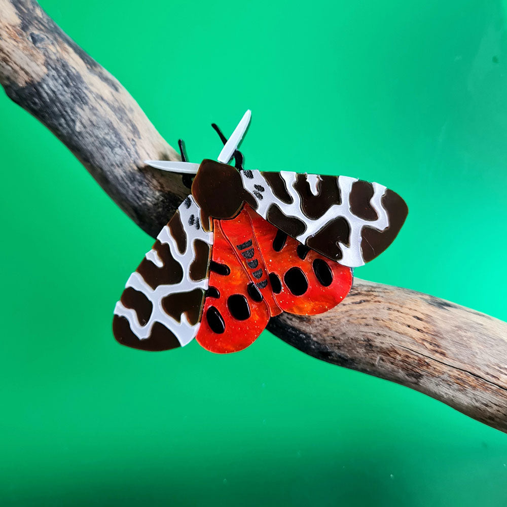 Garden Tiger Moth Brooch by Cherryloco Jewellery 6