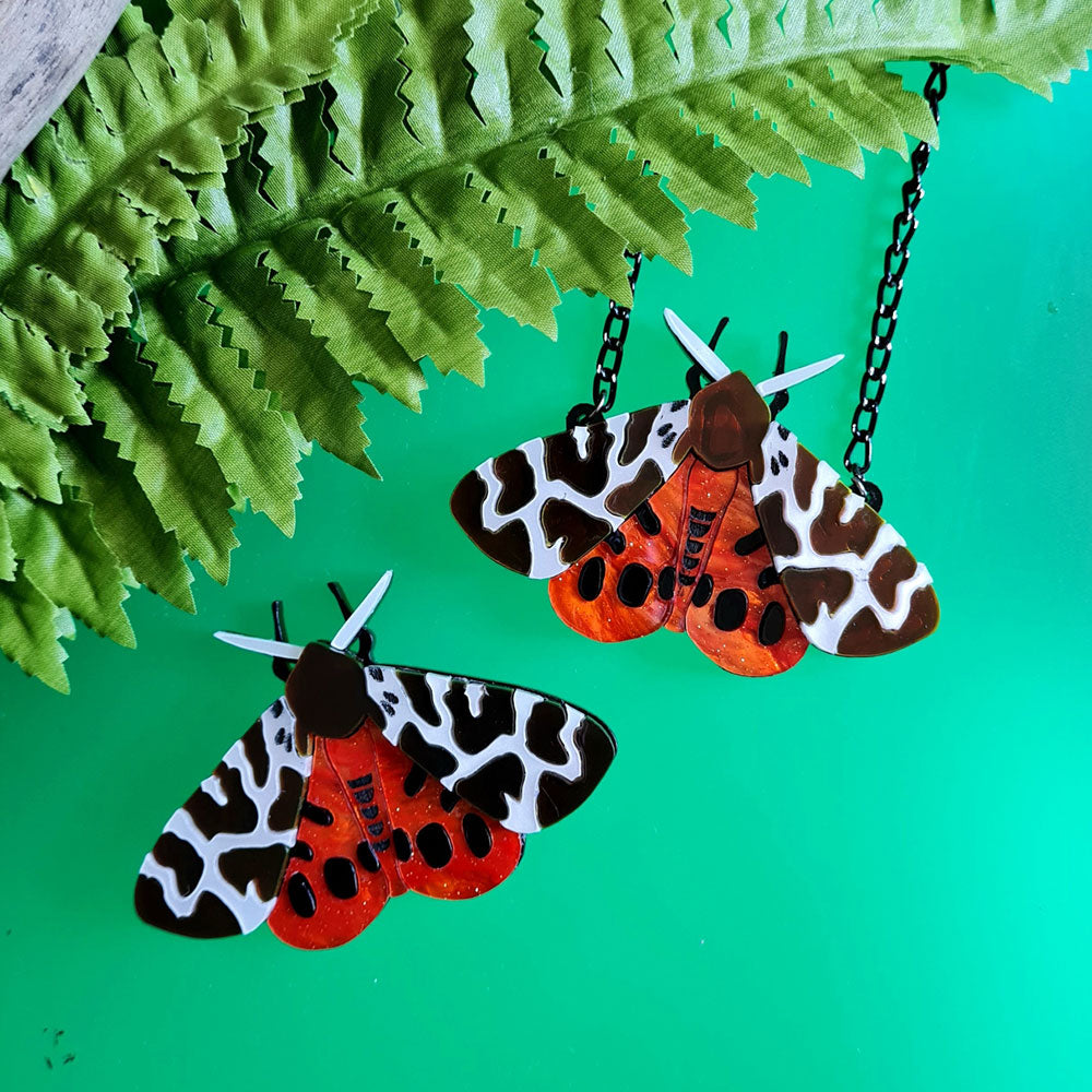 Garden Tiger Moth Brooch by Cherryloco Jewellery 2
