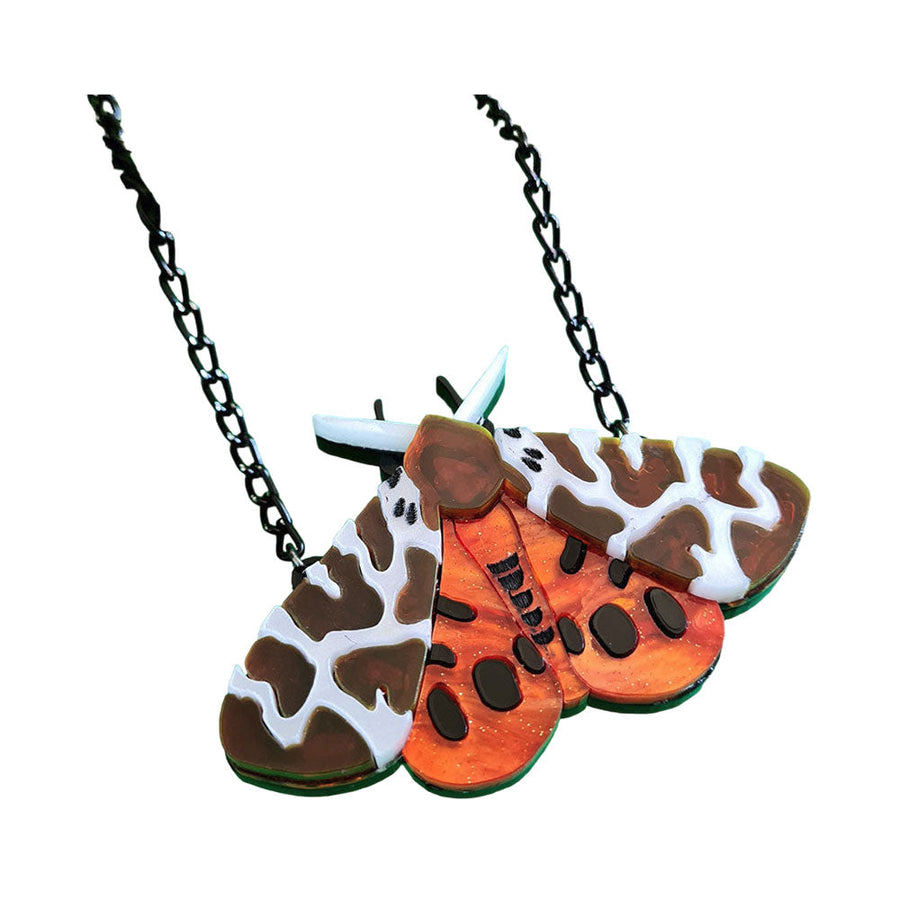 Garden Tiger Moth Necklace by Cherryloco Jewellery 1