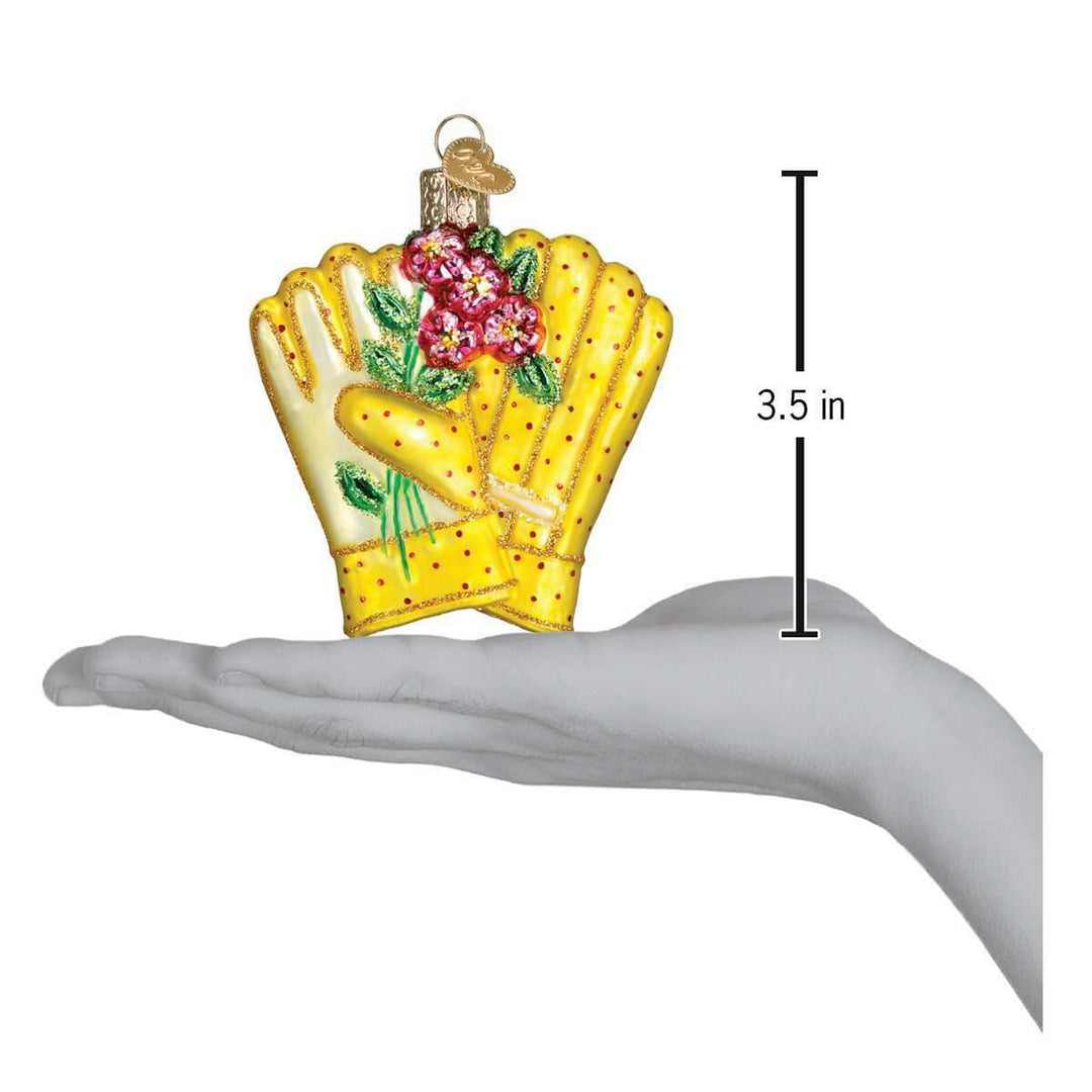 Old World Christmas Gardening Gloves Blown Glass Ornament