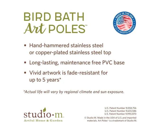 Gather Friends Birdbath Art Pole - Quirks!