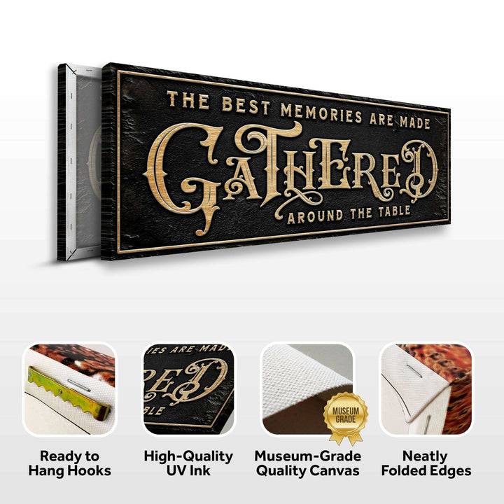 Gathered Around Table Sign
