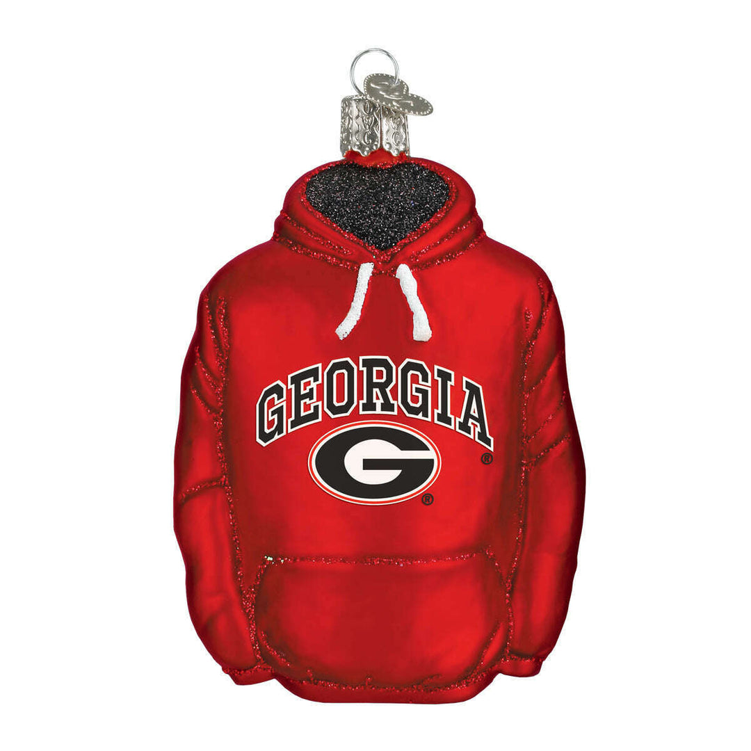 Old World Christmas Georgia Hoodie Blown Glass Ornament