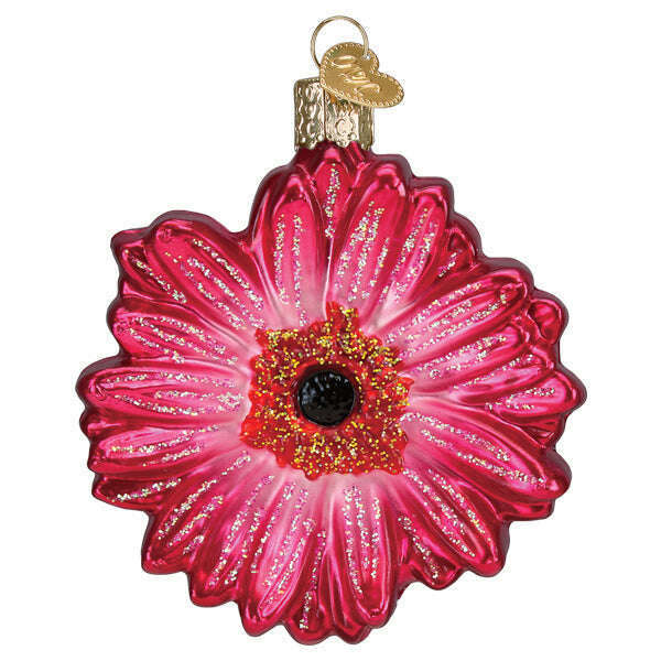 Old World Christmas Gerbera Daisy Blown Glass Ornament