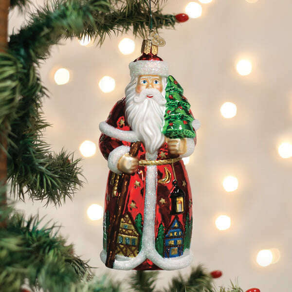 Old World Christmas German Santa Blown Glass Ornament