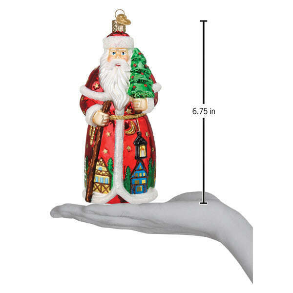 Old World Christmas German Santa Blown Glass Ornament